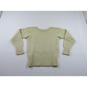 Indian Brand Wool Sweater 1950s-60s Ivory Beige Color Sz M